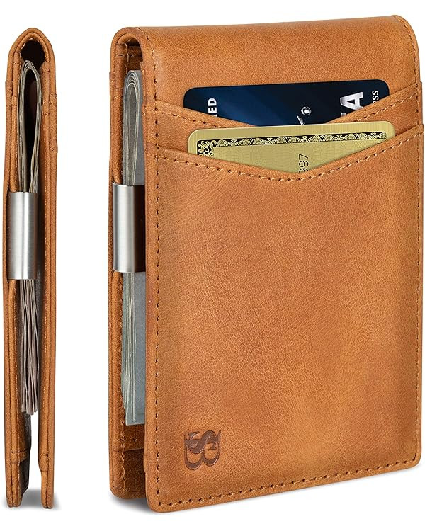 SERMAN BRANDS Money Clip Wallet - Mens Wallets slim Front Pocket RFID Blocking Card Holder Minima... | Amazon (US)