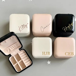 Personalized Velvet Jewelry Box, Travel Jewelry Box, Bridesmaid Gift, Bride Gift, Birthday Gift M... | Etsy (US)