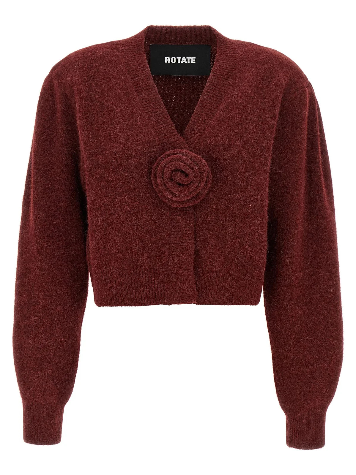 ROTATE Puff-Sleeved Knit Cardigan | Cettire Global