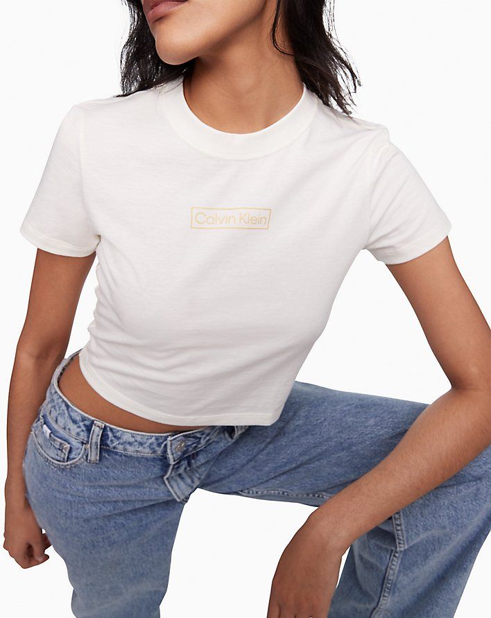 Cropped Box Logo Baby T-Shirt | Calvin Klein | Calvin Klein (US)