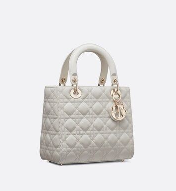 Medium Lady Dior Bag Latte Cannage Lambskin | DIOR | Dior Beauty (US)