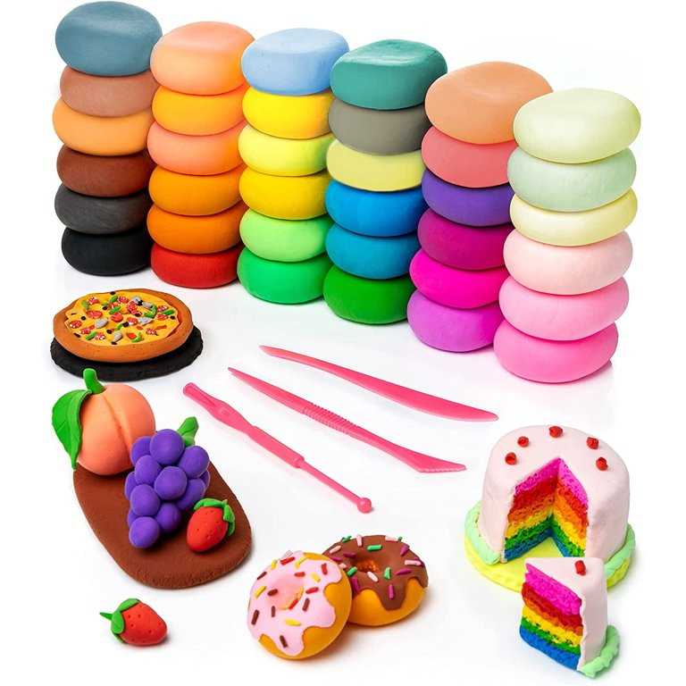 Air Dry Clay for Kids- 36 Colors Super Light Modeling Clay, Magic Foam Clay with 3 Sculpting Tool... | Walmart (US)