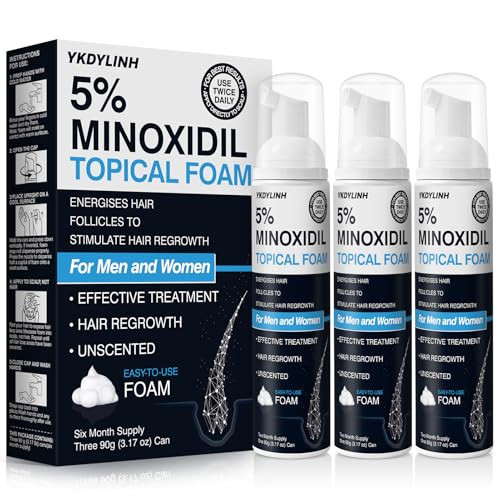 5% Minoxidil Foam– Hair Regrowth Treatment for Men & Women, Prevents Hair Thinning & Strengthens Roots, Minoxidil Foam for Fuller, Healthier Hair | Amazon (US)