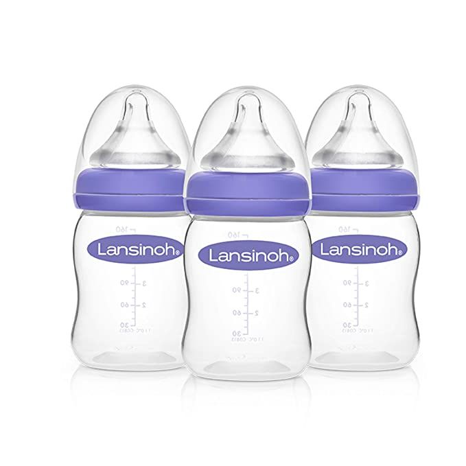Lansinoh Baby Bottles for Breastfeeding Babies, 5 Ounces, 3 count | Amazon (US)
