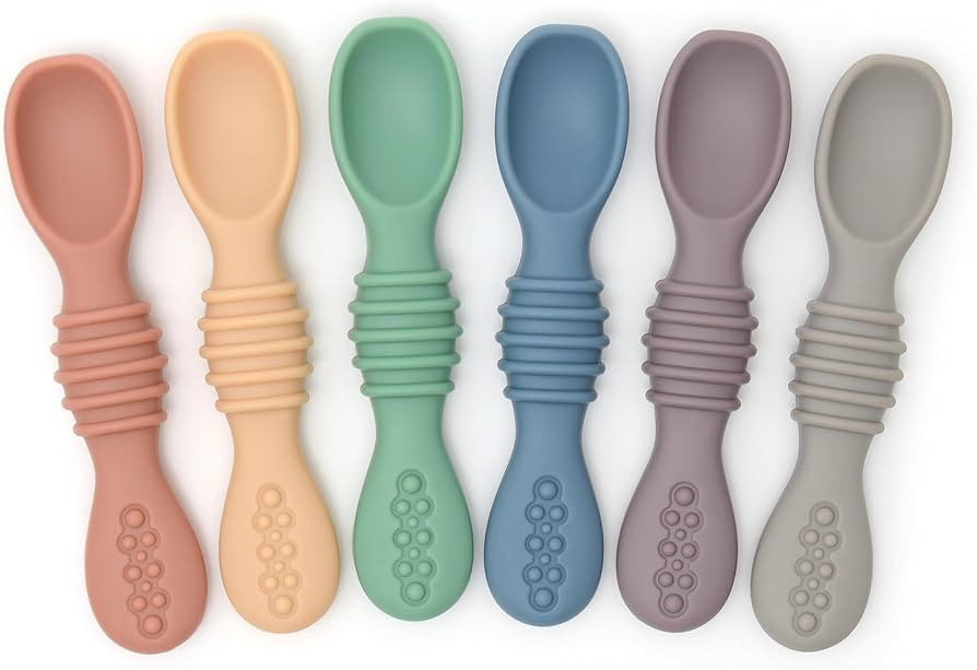 PrimaStella Silicone Chew Spoon Set for Babies and Toddlers - Safety Tested - BPA Free - Microwav... | Amazon (US)
