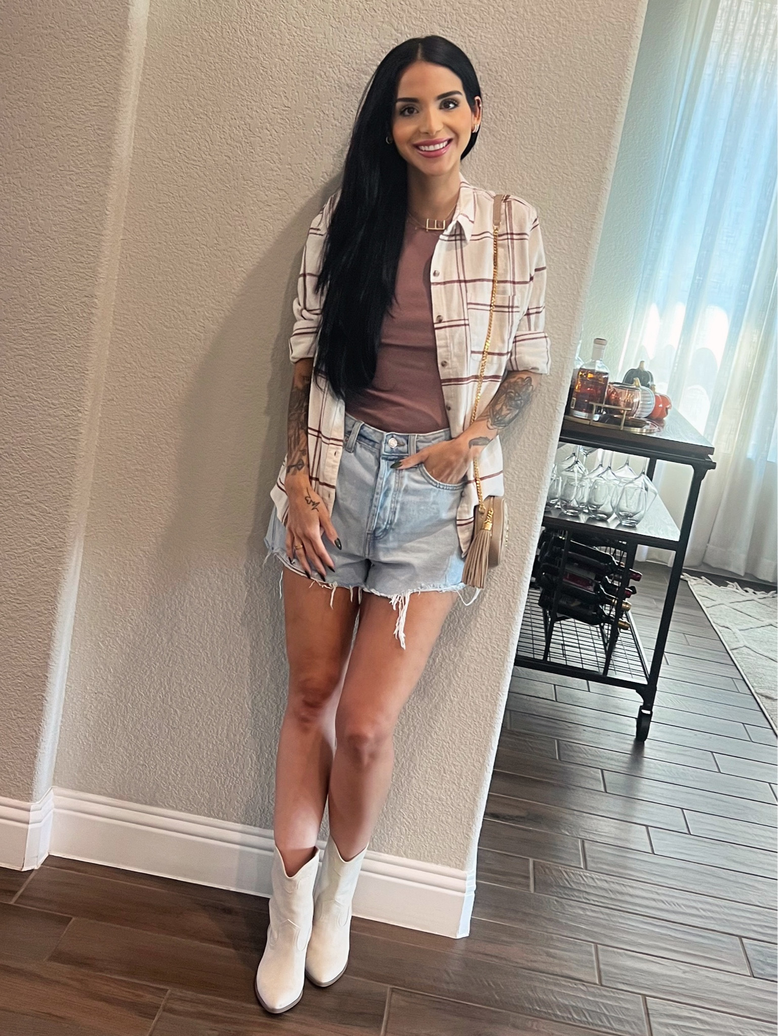 Pulling out the fall colors. Easy outfit to put together with a tank,flannel or shacket and some booties. Cowboy boots. Target. Dressing nice doesn’t have to be expensive. 

#LTKU #LTKSeasonal #LTKstyletip