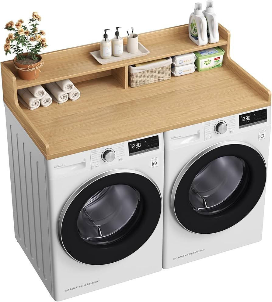 VOPEAK Washer and Dryer Countertop with Shelf, 2-Tier Washer Dryer Topper, 54" x 27.5" Spacious L... | Amazon (US)