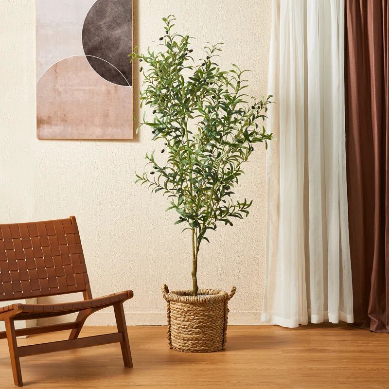 Amee 70" H Faux Olive Tree in Pot | Wayfair North America