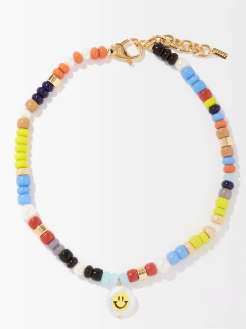 Joolz By Martha Calvo - Smiley Face Lucky 8 14kt Gold-plated Necklace - Womens - Multi | Matches (US)