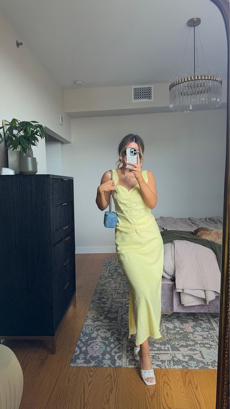 Bloomingdale's vacation outfit. Yellow vacation set. Wearing my usual smalls  
Dibs code: emerson (good life gold & strawberry summer)
Loving tan code:Emerson
Electric picks code: emerson20

#LTKSeasonal #LTKtravel #LTKstyletip