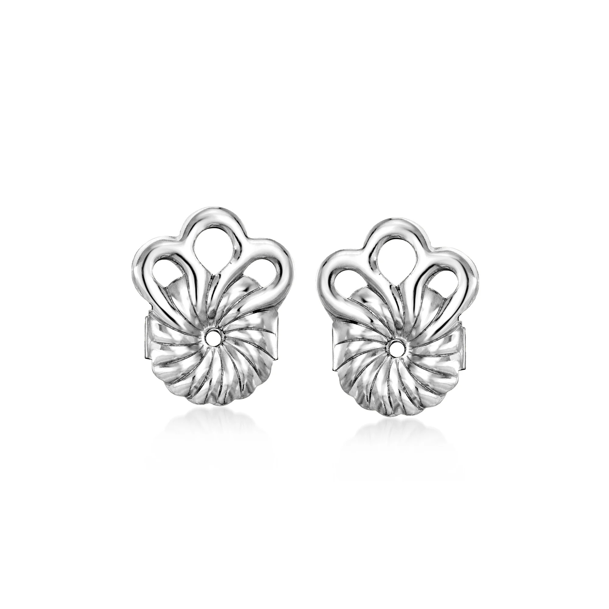 8mm 14kt White Gold Stabilizing Earring Backings | Ross-Simons