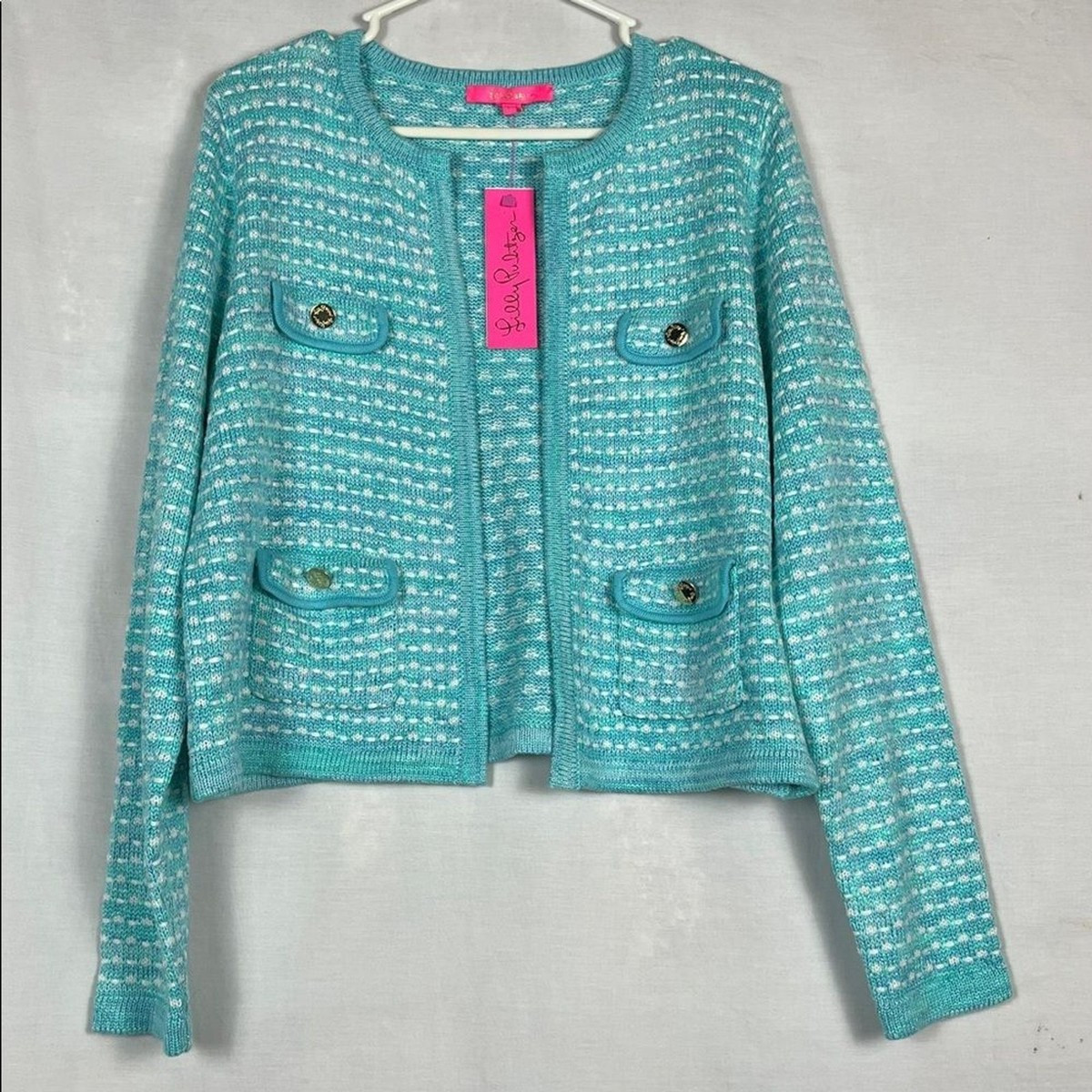 NWT Lilly Pulitzer Blue Horizon Metallic Kienna Cardigan | eBay US