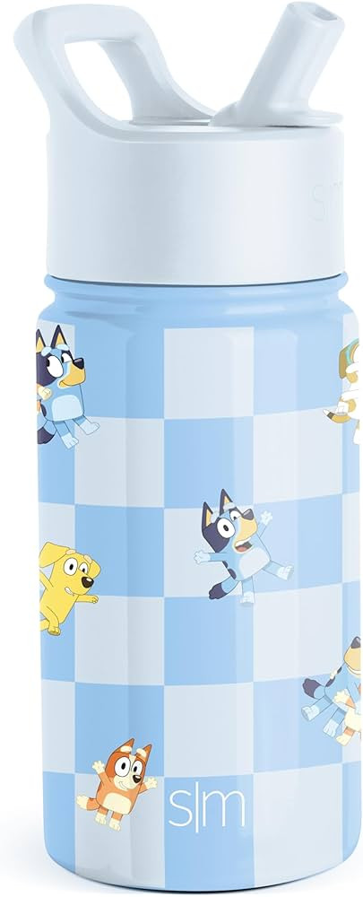 Simple Modern Bluey Kids Water Bottle with Straw Lid | Reusable Insulated Stainless Steel Cup for... | Amazon (US)