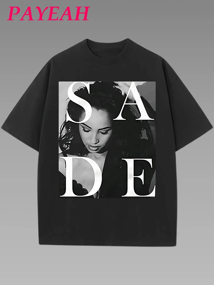 Sade Singer Vintage Trending Women's T-Shirt 1 Pcs 220g Heavy Cotton T Shirt | SHEIN