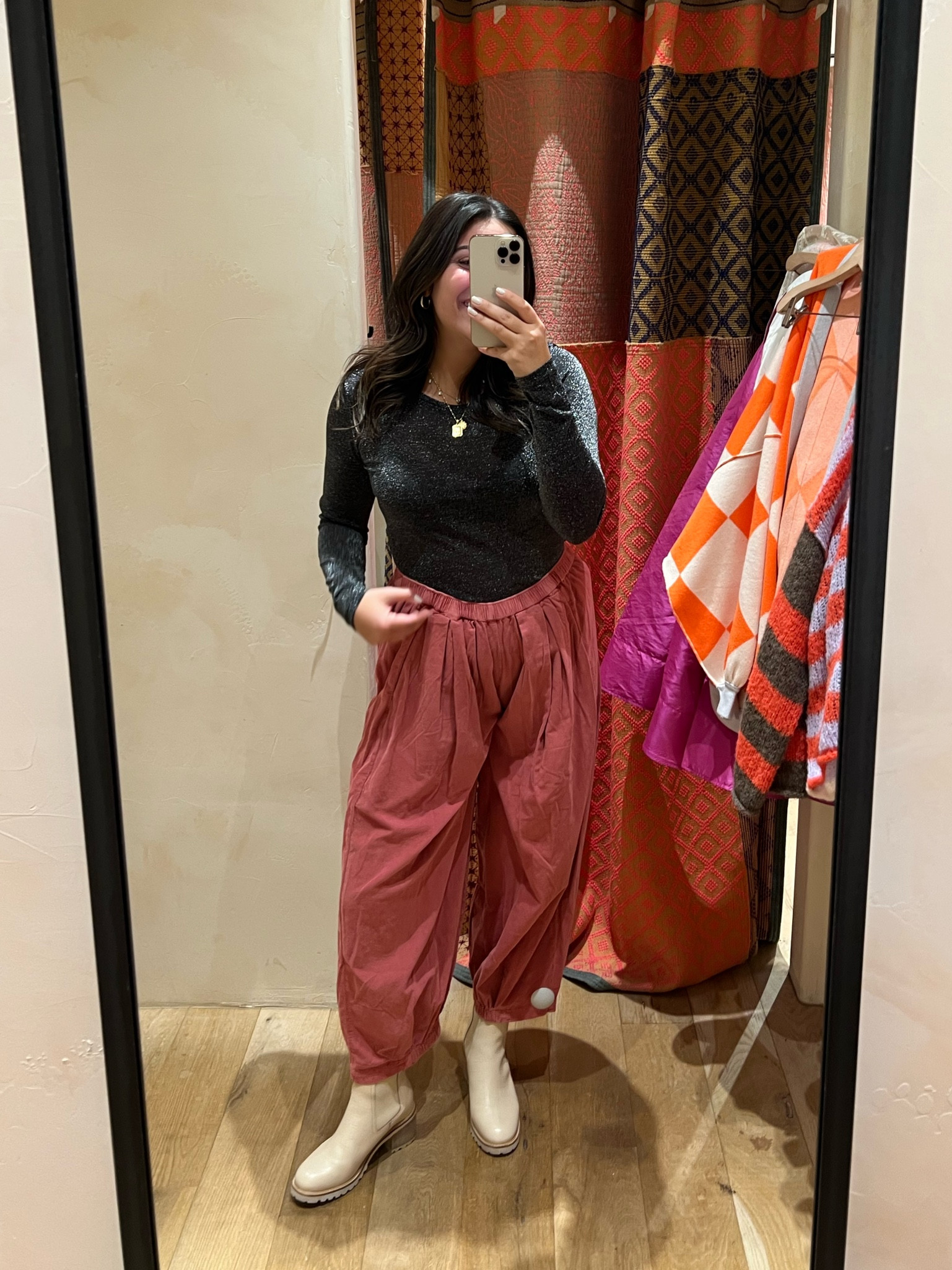 Free people is the queeen of comfy pants & these are one of them! I had these in the summer and saw they just launched a cord pair. So cute and easy to throw on for everyday or to dress up with a glitz top for the holiday. Pants are S (size down once), top is M (true to size) 

#LTKHoliday #LTKGiftGuide #LTKSeasonal