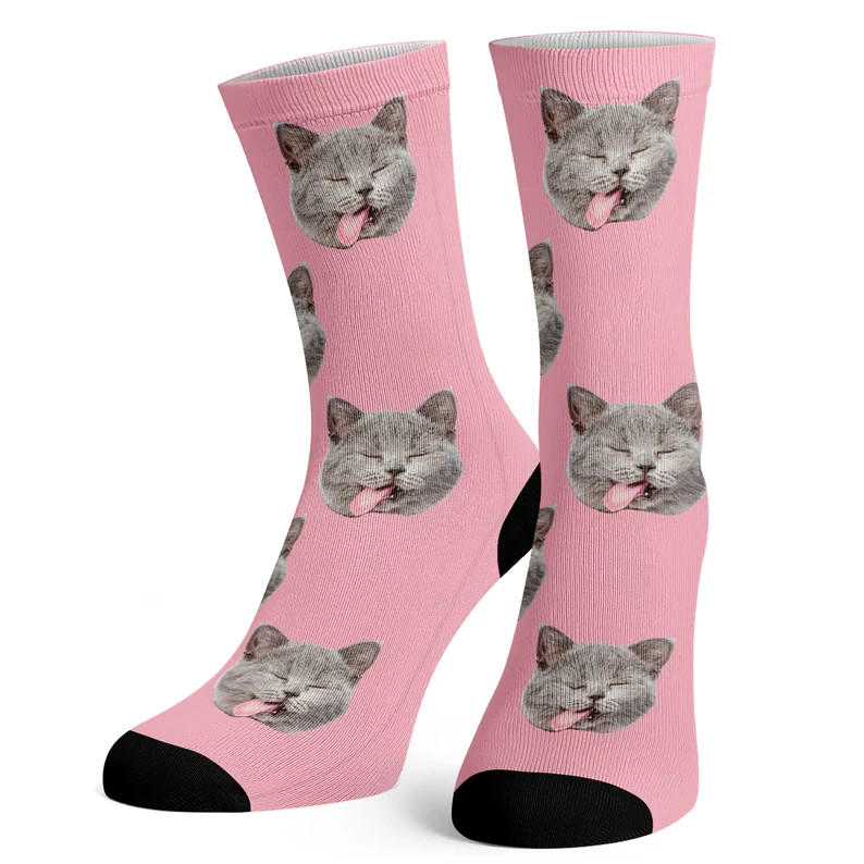 Custom Face Socks w Text, Personalize Photo Sock w Face for Men & Women - Funny Pet Socks, Valent... | Etsy (US)