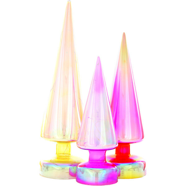 Iridescent Cone Trees, Set of 3 | Maisonette