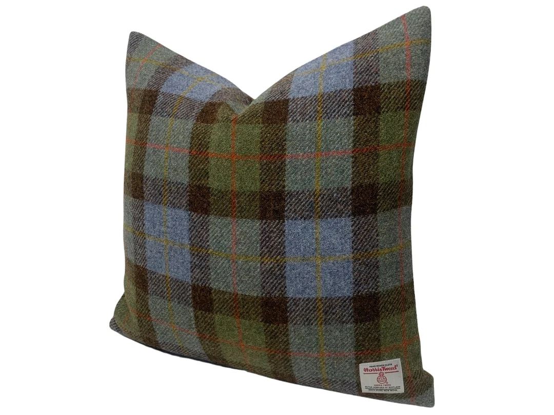 Harris Tweed MacLeod Tartan 18" Cushion with Duck Feather Filled Insert* | Etsy (US)