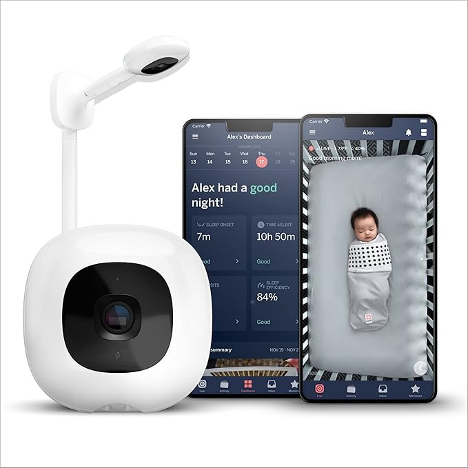 Nanit Pro Smart Baby Monitor & Wall Mount – Wi-Fi HD Video Camera, Sleep Coach and Breathing Mo... | Amazon (US)