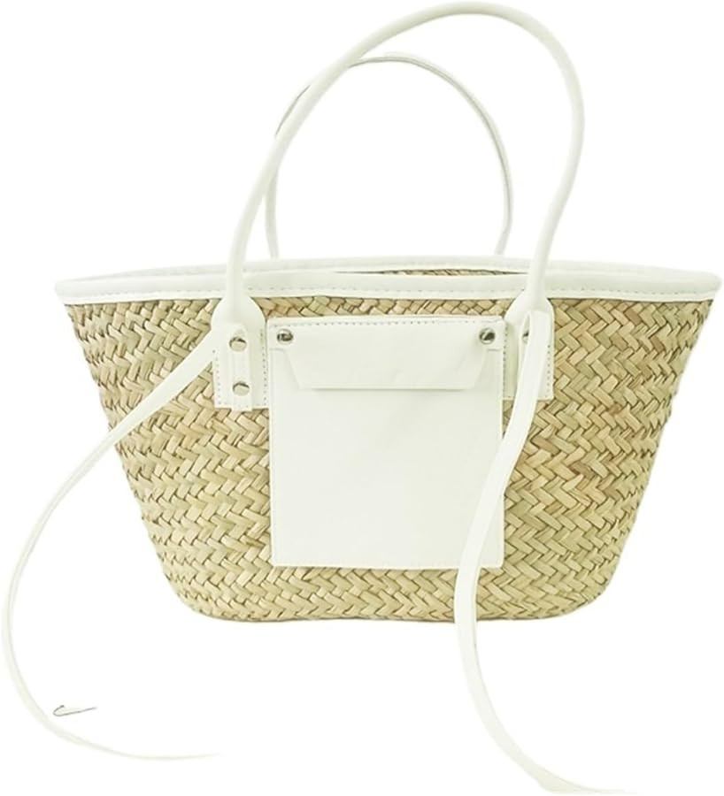 Handheld Crossover Grass Woven Bag Vine Woven Portable Women's Beach Crossbody Bag Shopping Bag H... | Amazon (US)