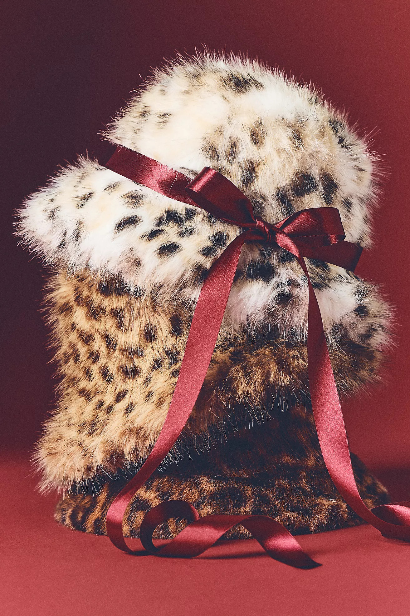 Fuzzy Faux Fur Animal Print Bucket Hat | Anthropologie (US)