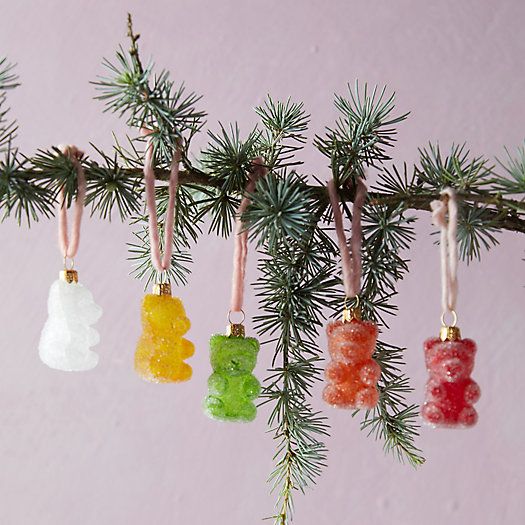 Gummy Bear Glass Ornaments, Set of 5 | Terrain