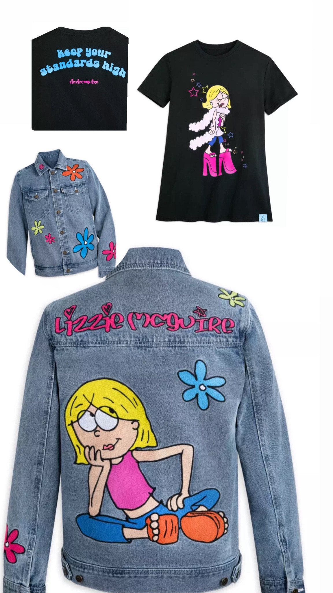 New Lizzie McGuire merch available now Jean jacket, jeans, tshirt, Country Concert Outfit, travel outfit, spring outfit, summer outfit, vacation outfit, denim, denim jacket, Disney channel, Disney style 

#LTKfindsunder100 #LTKsalealert #LTKstyletip