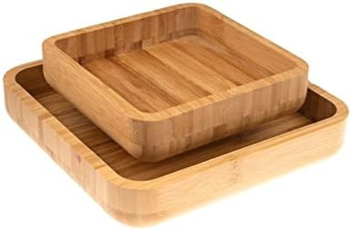 Amazon.com: Mateda Bamboo Pistachio Snack Bowl Double Dish Nut Bowl with Shell Storage, 9.5" x 9.... | Amazon (US)