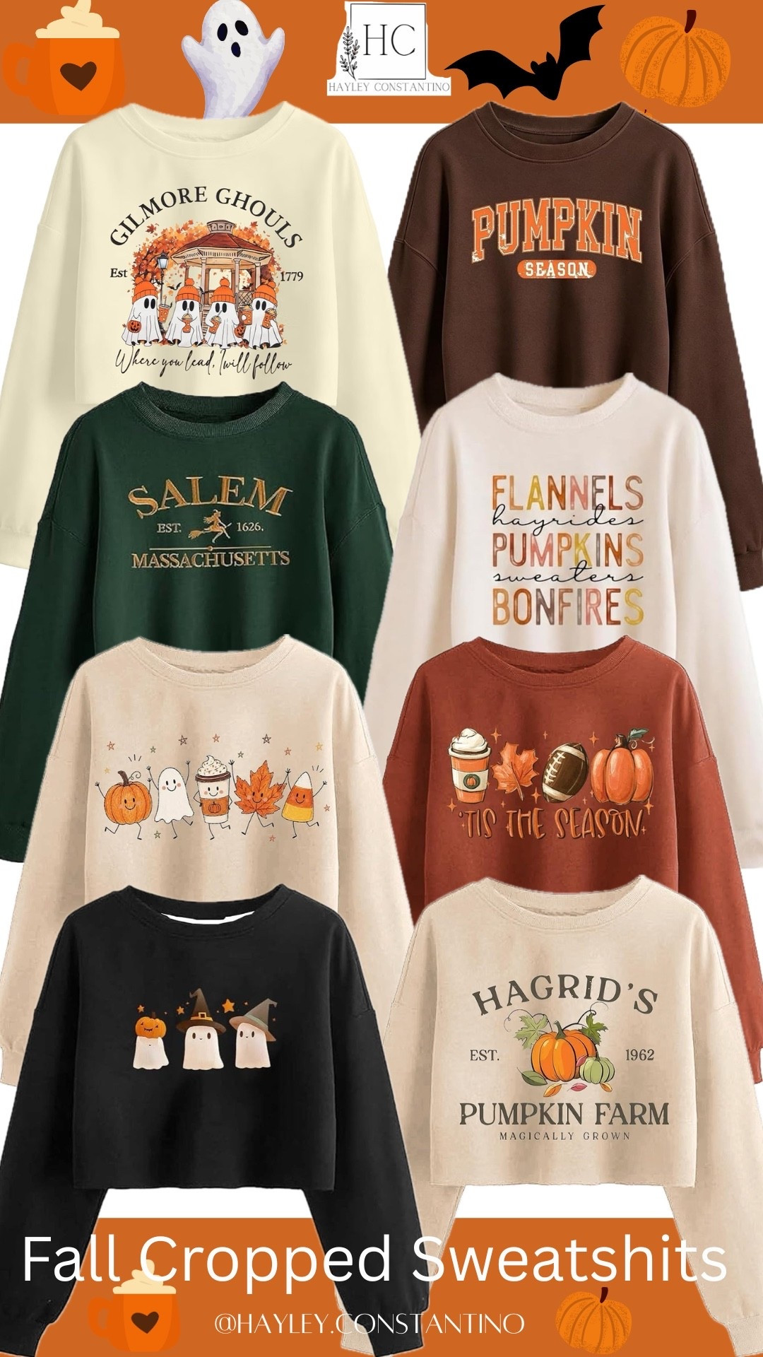 If you’re ready to trade basic outfits for pumpkins, ghosts, coffee runs, football season, Gilmore Girls marathons, Salem vibes and all the cozy autumn magic, these cropped sweatshirts are your new personality. 😂🍁
From Pumpkin Season and Flannels, Pumpkins & Bonfires to the cutest little ghosts, spooky season graphics, Salem, pumpkin farms and cozy fall characters, there’s a sweatshirt for every kind of autumn-obsessed Gilmore girl!.
✨ Who needs one?
The PSL queen. The football mom. The Salem lover. The girl planning her pumpkin patch outfit in August. The cozy-homebody who considers October a lifestyle. Basically… you.
👖 How to wear them: Pair with high-waisted jeans and sneakers for errands, leggings for coffee runs, or denim shorts and boots for that “I’m not ready to let summer go, but give me a pumpkin” look. Throw one on with a cute flannel, oversized jacket or shacket and you’re instantly fall-photo-ready.
📍 Where to wear them: Pumpkin patches, football games, bonfires, fall festivals, school drop-off, haunted houses, coffee dates, Friendsgiving, Thanksgiving prep—or simply while dramatically decorating your house for Halloween before Labor Day. 😏
Short, cozy, cheeky and bursting with autumn personality… these are the kind of sweatshirts that make people ask, “Where did you get that?!” 🍂🎃✨

#LTKSeasonal #LTKootd #LTKmomlife