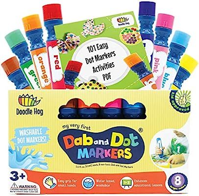 Washable 8 Colors Dot Markers Pack Set. Fun Art Supplies for Kids, Toddlers and Preschoolers. Non... | Amazon (US)