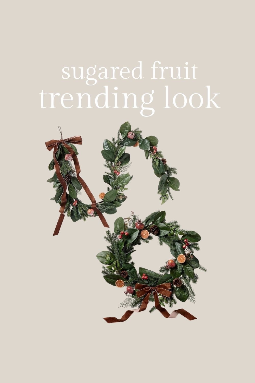 Trending look for the holidays this year is sugared fruit on everything! Wreaths, garlands and Christmas tree ornaments. Studio McGee at Target.

#LTKHome #LTKSeasonal