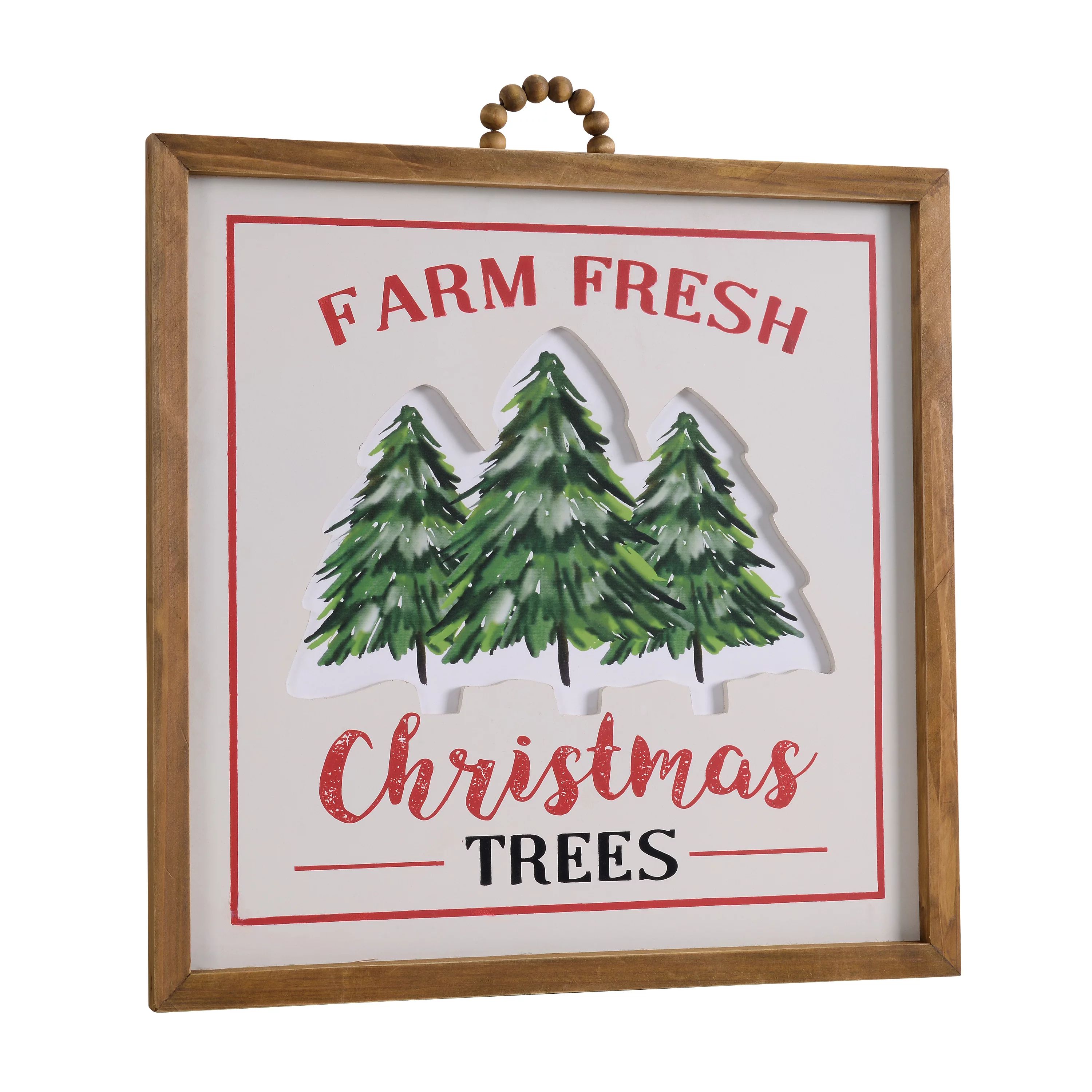 Holiday Time Farm Fresh Christmas Trees Hanging Sign Decoration, 15.5" - Walmart.com | Walmart (US)