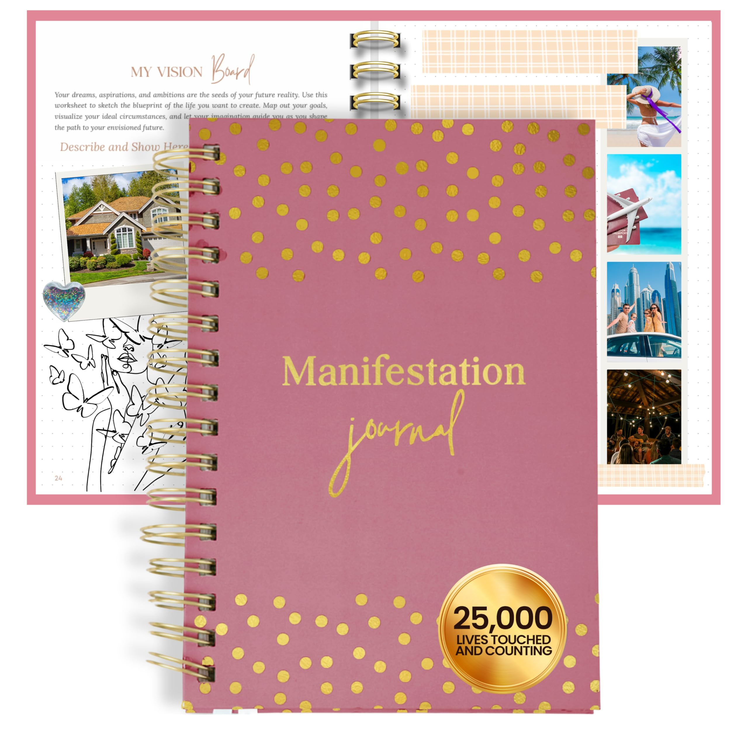 Manifesting Journal | Turn Your Dreams into Reality with 90 Days of Guided Prompts for Clarity, F... | Amazon (US)