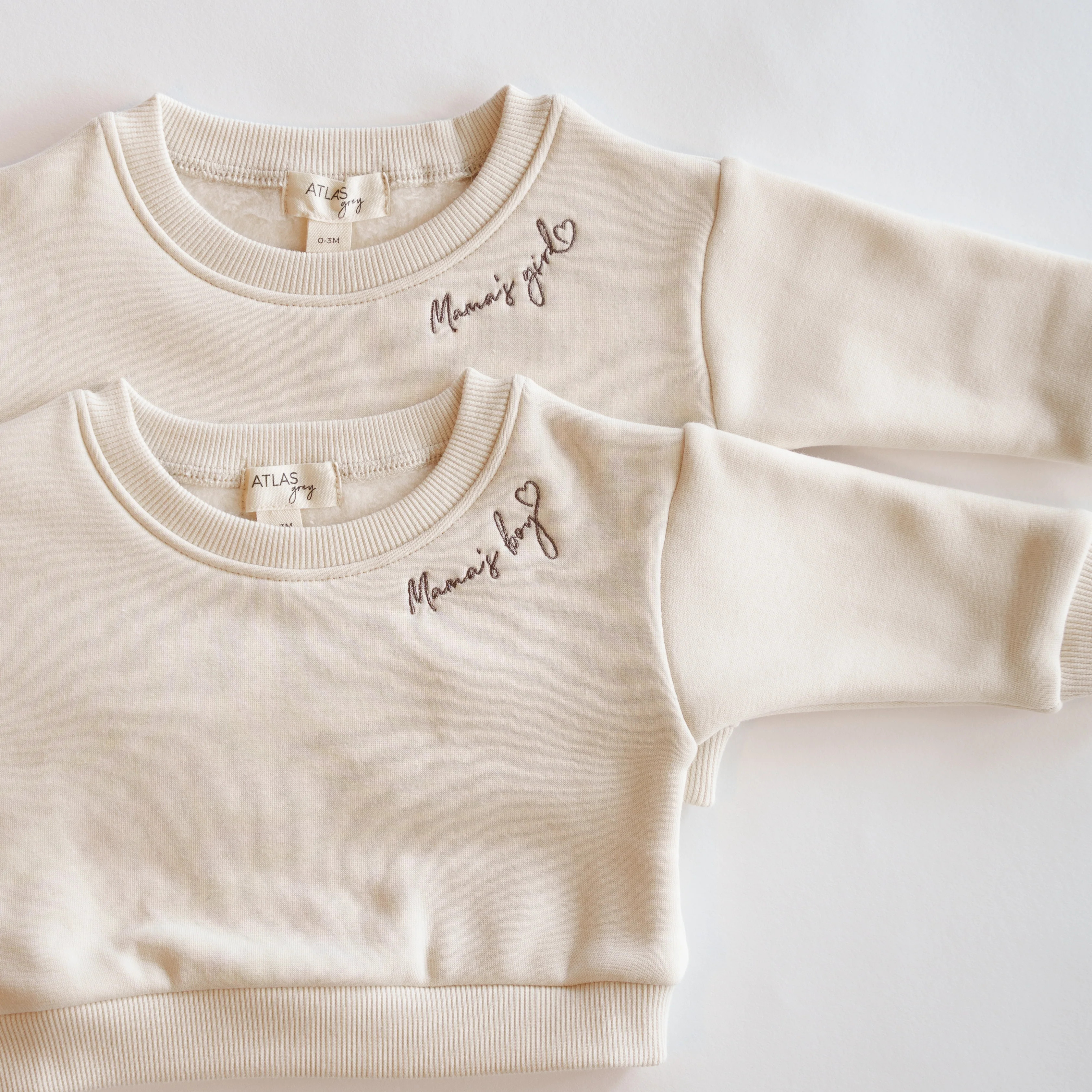 Mama's Girl/Mama's Boy Crewneck | Atlas Grey