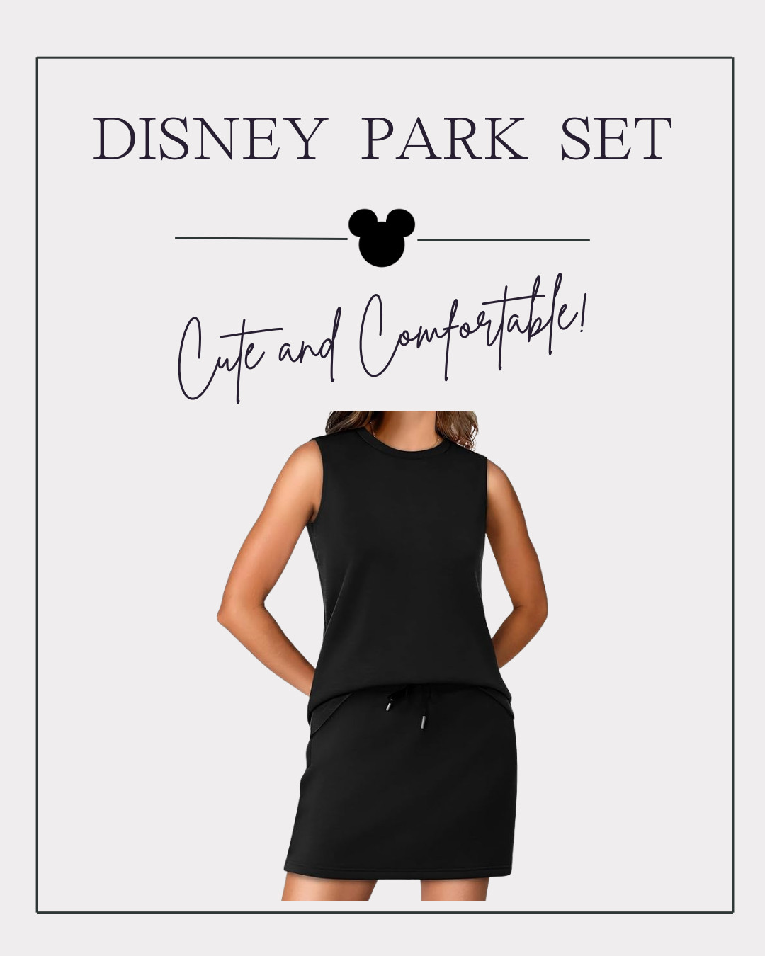 This set is so good for park days. The skirt has built-in shorts (which is a must), and the tank is lightweight and easy to wear all day. It’s cute, comfortable, and perfect for staying cool while still feeling put together at Disneyland or Disney World 

 #LTKmomlife #LTKSeasonal #LTKTravel