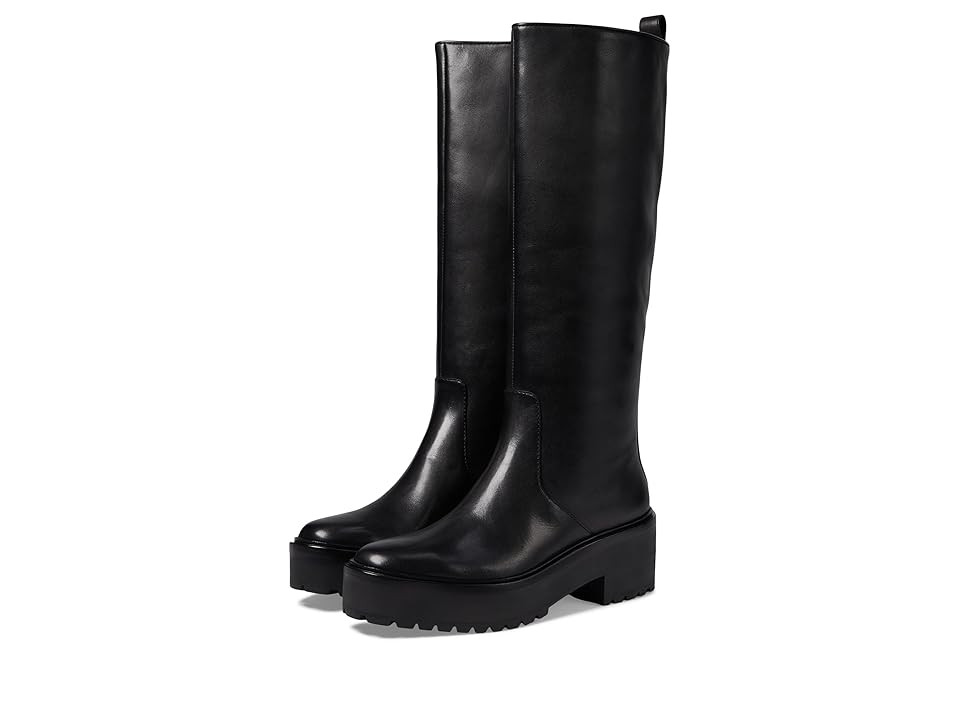 Loeffler Randall Carlee Tall Combat Boot Women's Boots Black : 6.5 B - Medium, Leather | Zappos