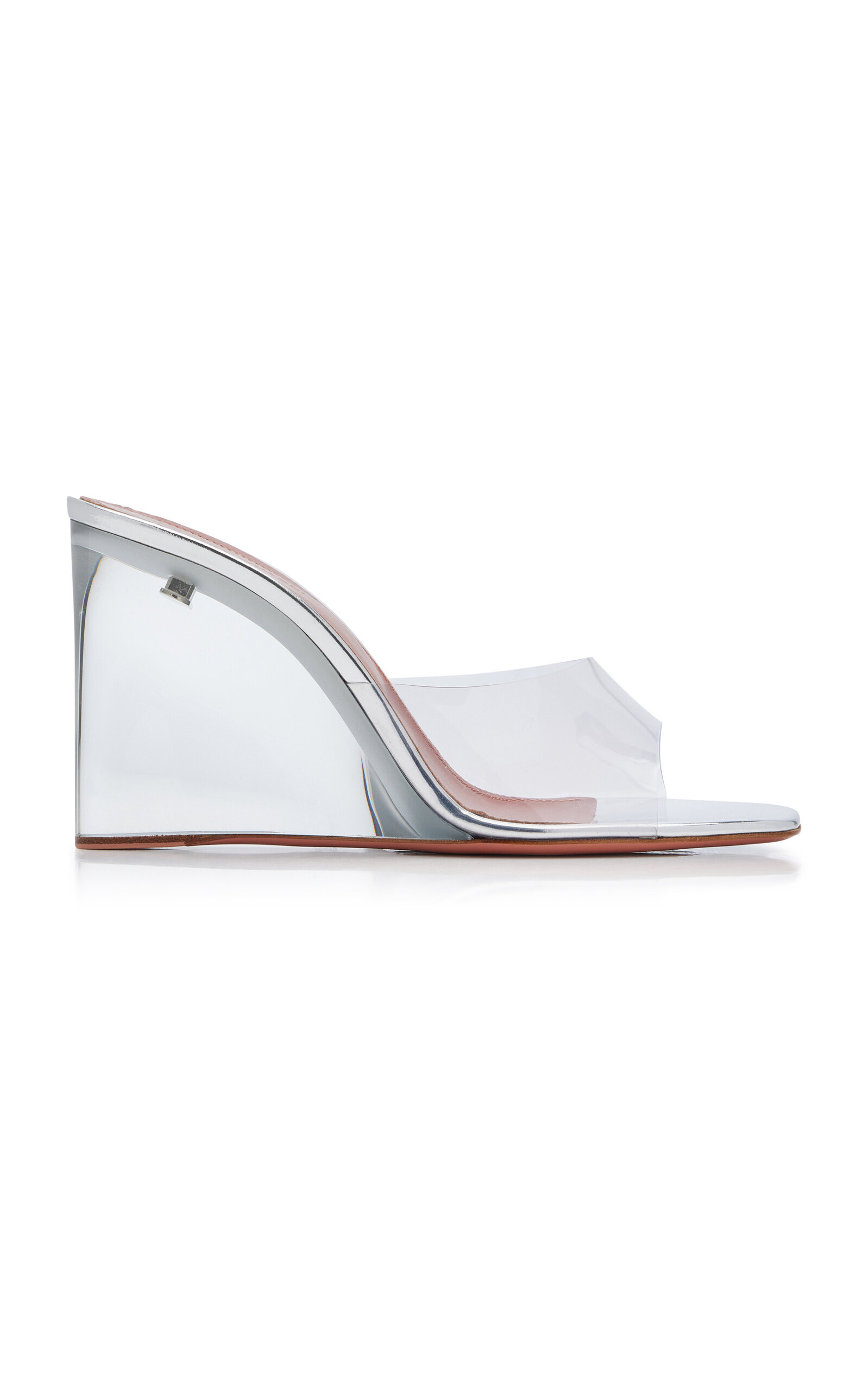 Amina Muaddi - Women's Lupita PVC Wedge Sandals - Clear - IT 38.5 - Moda Operandi | Moda Operandi (Global)