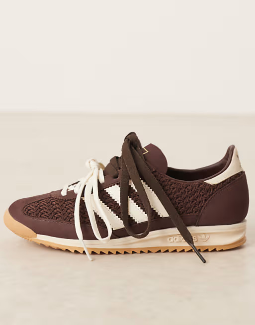 adidas Originals SL 72 OG trainers in brown and cream woven- Exclusive to ASOS | ASOS | ASOS (Global)