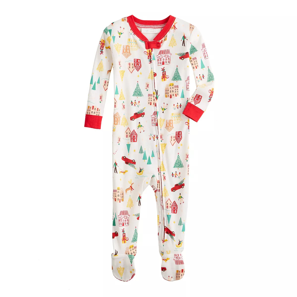 Baby LC Lauren Conrad Jammies For Your Families® Holiday Village Footed Pajamas | Kohl's