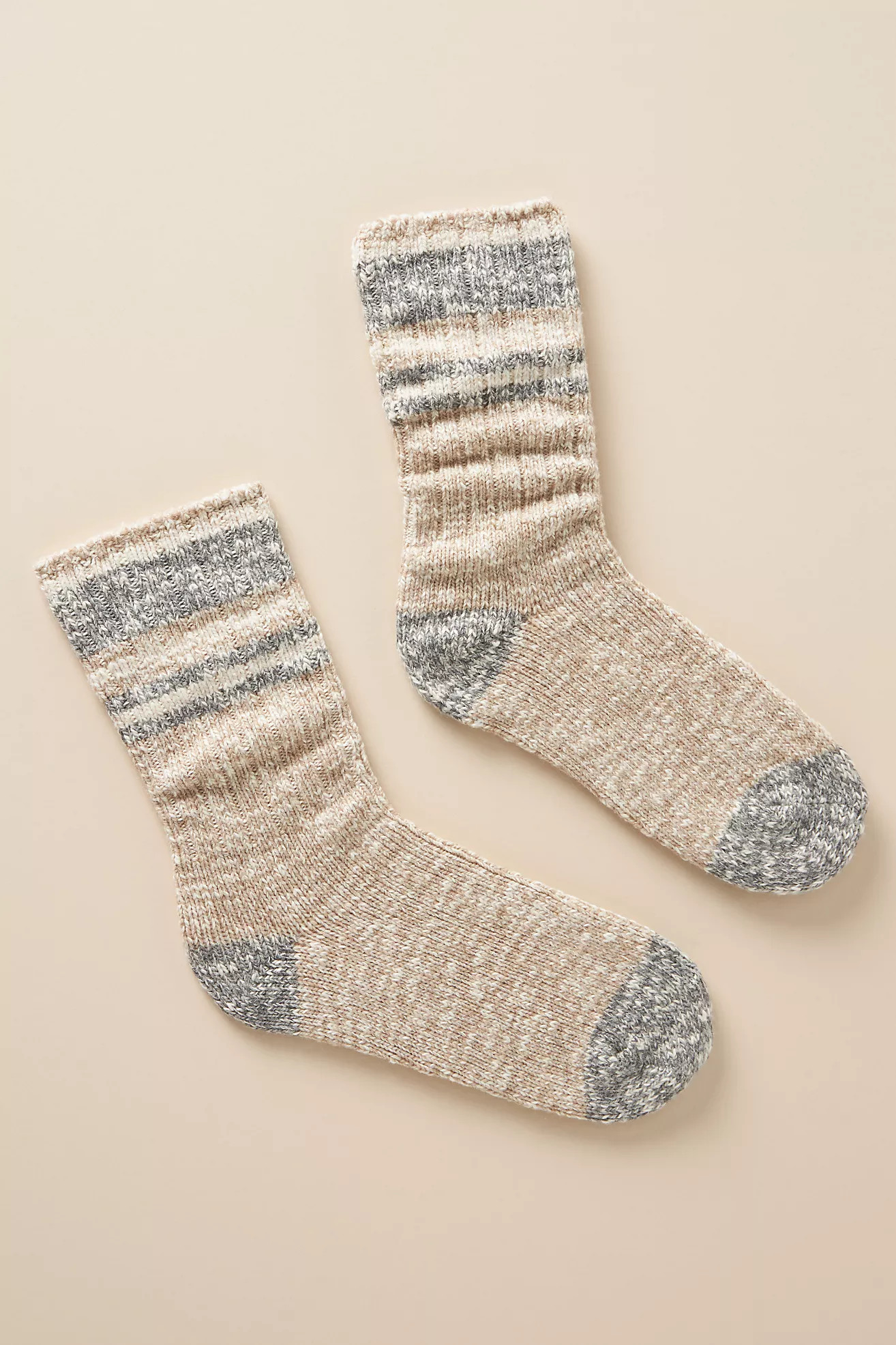 By Anthropologie Cozy Stripe Hiker Socks | Anthropologie (US)