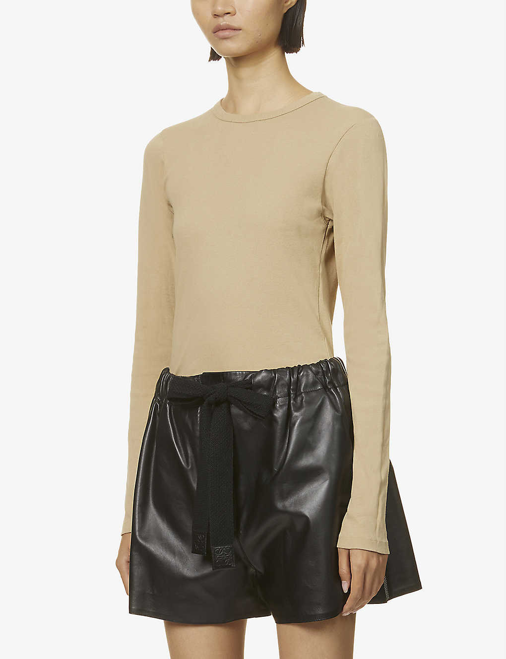 Round-neck long-sleeved organic-cotton top | Selfridges