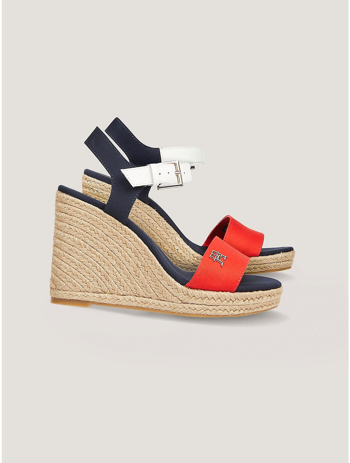 Tommy Hilfiger Women's Colorblock Wedge Sandal - Multi - US 8.5 / EU 39 | Tommy Hilfiger (US)
