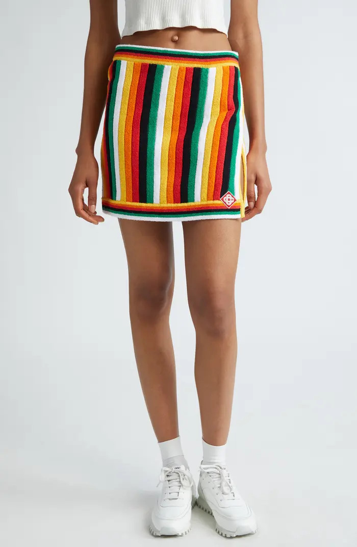 Casablanca Stripe Bouclé Sweater Skirt | Nordstrom | Nordstrom