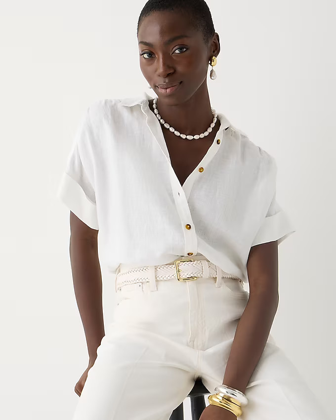 Relaxed-fit short-sleeve Baird McNutt Irish linen shirt | J. Crew US