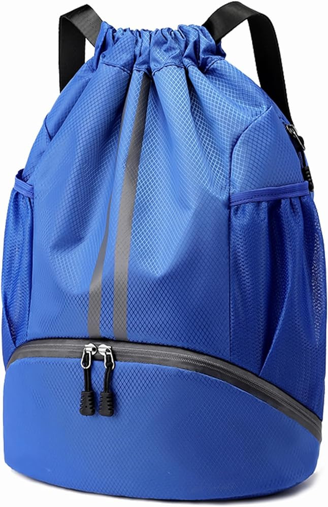 Hoedia Sports Drawstring Backpack - String Swim Gym Bag with Shoes Compartment and Wet Proof Pock... | Amazon (US)