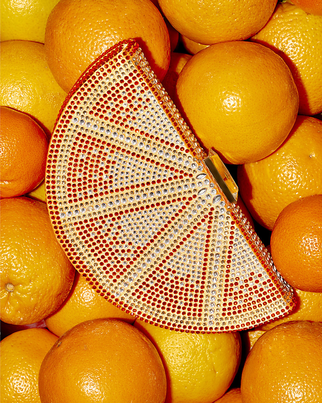 Orange Slice Embellished Clutch Bag | River Island UK & IE