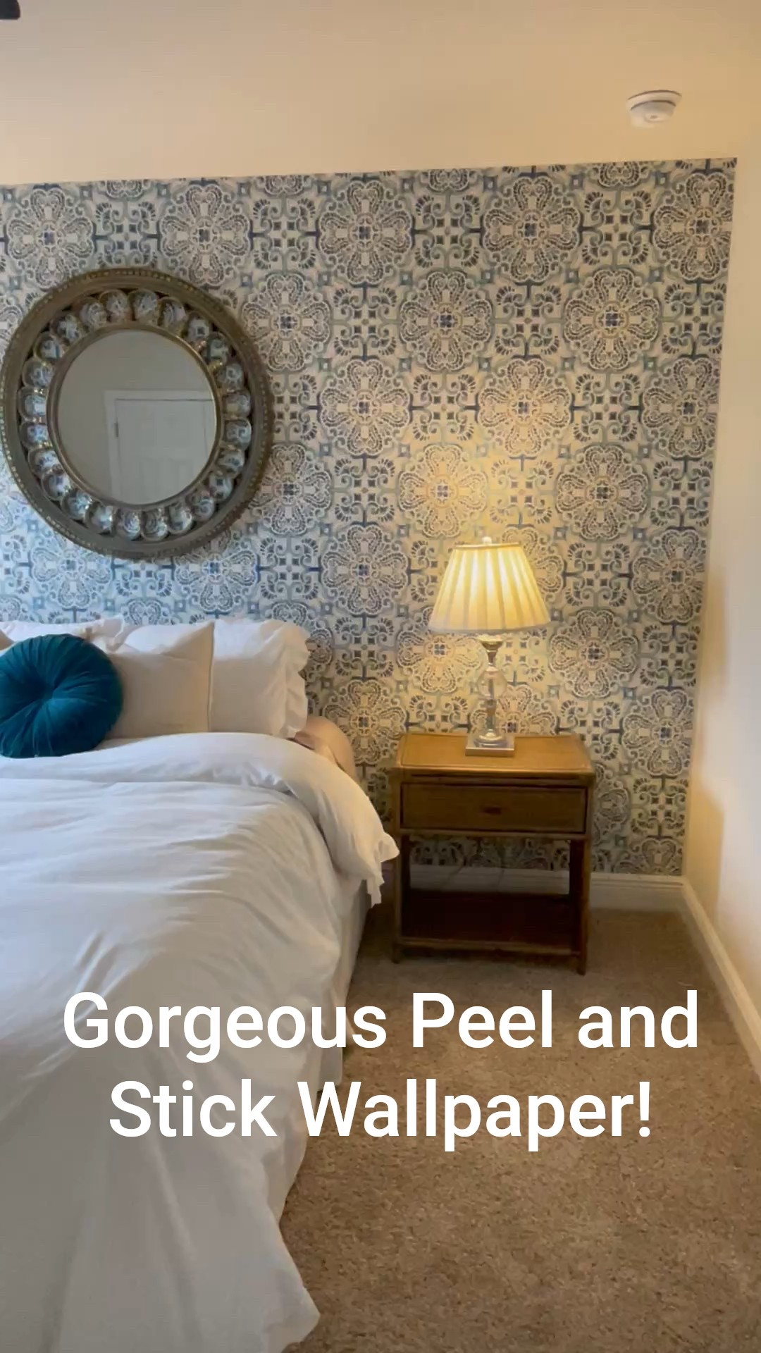 This gorgeous vinyl peel and stick wallpaper is affordable and has lasted for years in our guest bedroom. It was super easy to apply and extremely affordable for the quality that you get. I highly recommend this brand and especially this pattern full of teal and blue and white and even some tan. 
Transform any room into a high end looking space! Don’t forget to purchase the kit including the blade and scraper to apply this wallpaper! 
Coastal Chic. Soothing. Relaxing. Comfy. Luxury. Budget. Bedroom. Bathroom. Living Room. Home Decor. Renovation. Beachy. Spa. Natural. Organic. White. Cotton. DIY. Removable. Floral. Boho. Florentine    

#LTKStyleTip #LTKHome #LTKFindsUnder50