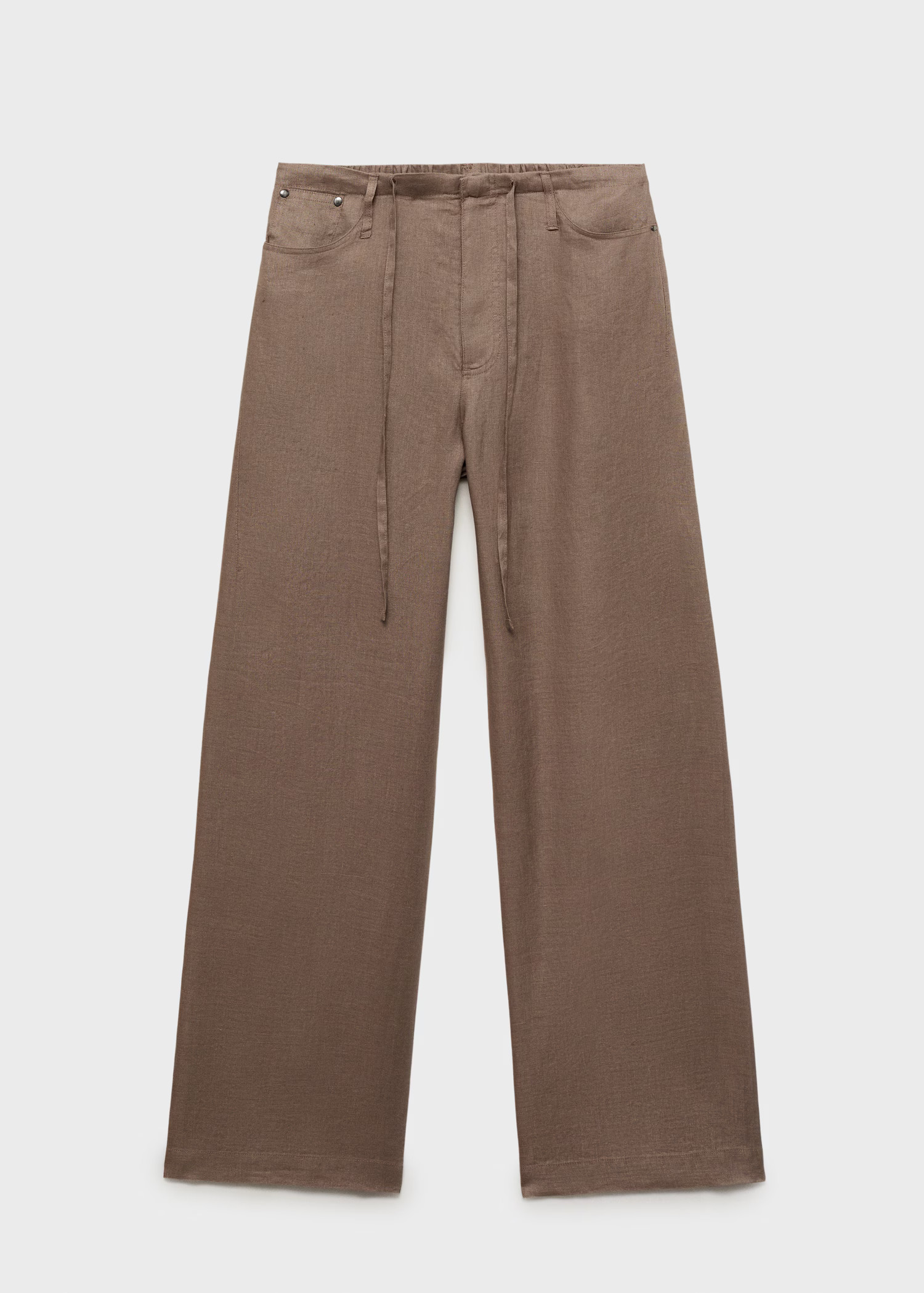 Wideleg linen trousers - Women | MANGO United Kingdom | MANGO (UK)