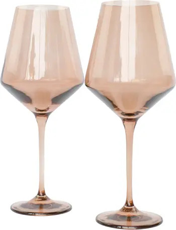 Estelle Colored Glass Set of 2 Stem Wineglasses | Nordstrom | Nordstrom