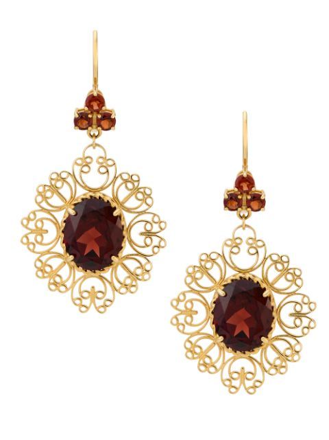 18kt yellow gold drop earrings | Farfetch (AU)